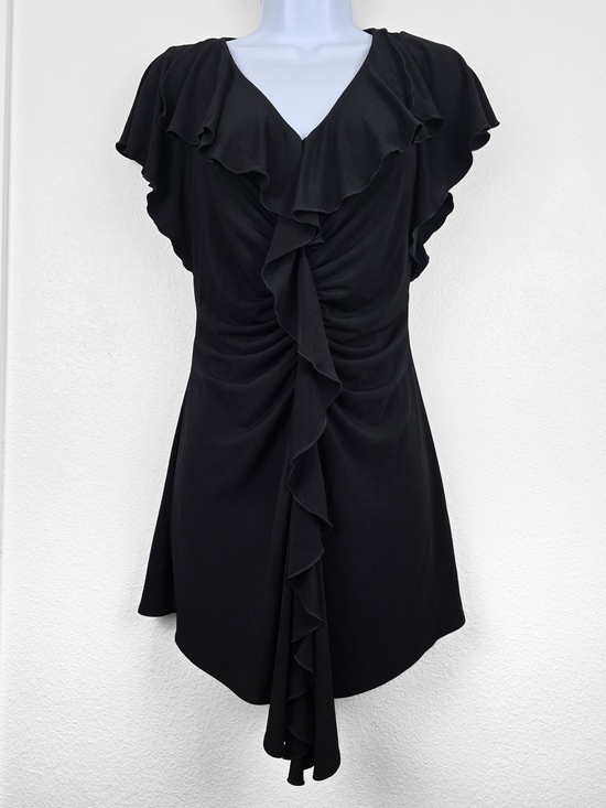 White House Black Market Dresses & Skirts - White House Black Market | Black Cascading Ruffle Mini Dress - Size Small